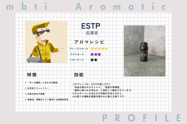 画像2: 【ESTP-起業家】  MBTI Aroma  5ml ブレンドアロマオイル (2)
